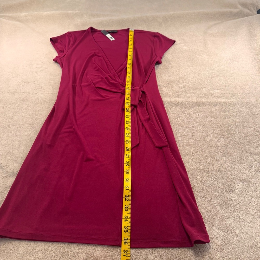 NWT The Limited Claret Faux Wrap Dress Chic Office Career Wedding Guest Red Sz M - Picture 5 of 8